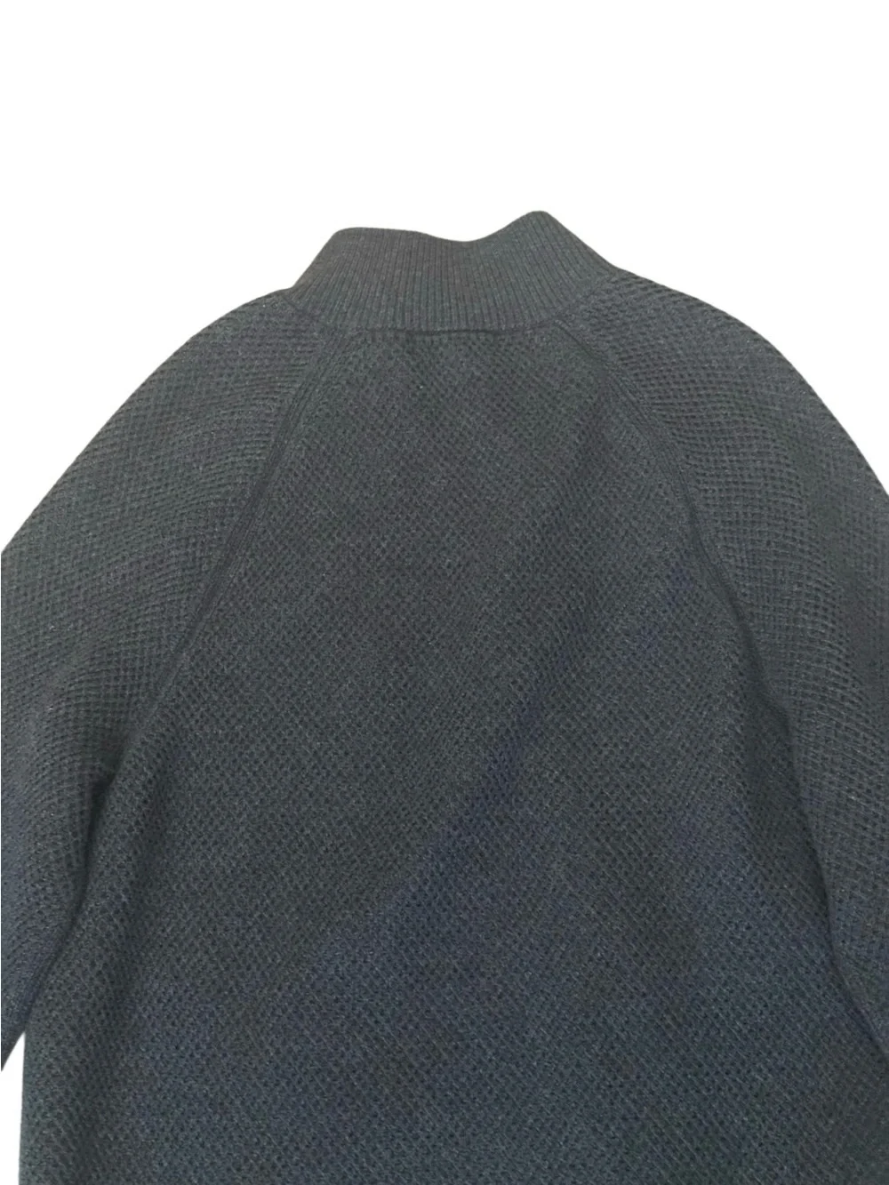Banana Republic Supima Cotton Men's Full-Zip Charcoal Knit Sweater Jacket. Lg